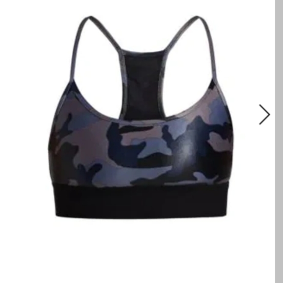 Women’Koral Sweeper Gray CamoActivewear Racerback Sports bra Top - Picture 2 of 15